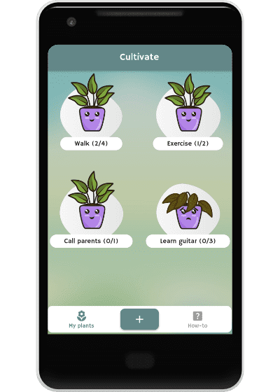 Cultivate-App auf einem Smartphone